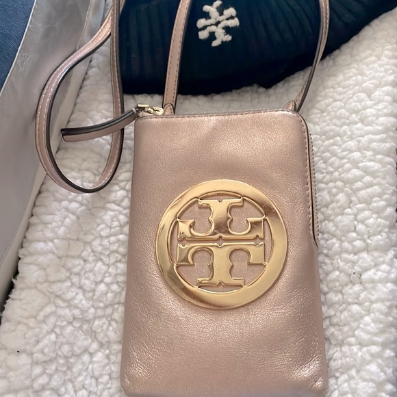 Tory Burch Charlie Mini Rose Gold crossbody - Picture 2 of 6